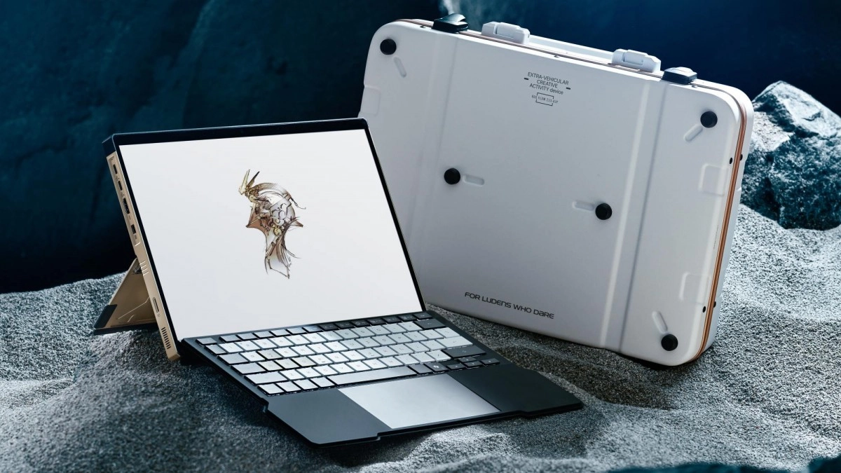 Asus gaming tablet PC with Kojima Productions artwork.