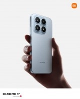 Xiaomi 17 smartphone with quad-camera in hand.