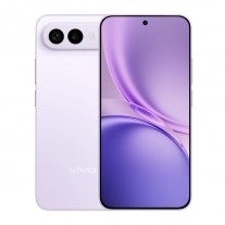 Vivo X300 FE lavender smartphone front and back.