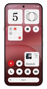 Nothing Phone (4a) Pro red and white interface.
