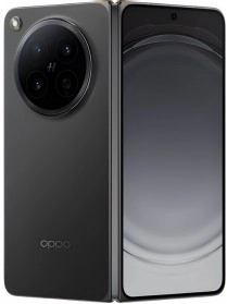 Oppo Find N6 foldable phone in black.