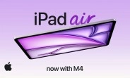 iPad Air M4 with Apple logo.