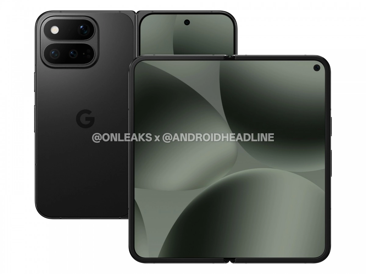 Google Pixel 11 Pro Fold black foldable render.