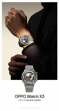 OPPO Watch X3 silver official teaser image