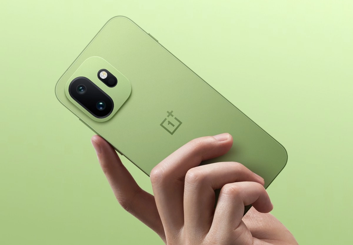 OnePlus 15T green color variant with camera