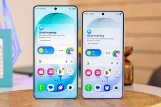 Samsung Galaxy S26 phones side-by-side.