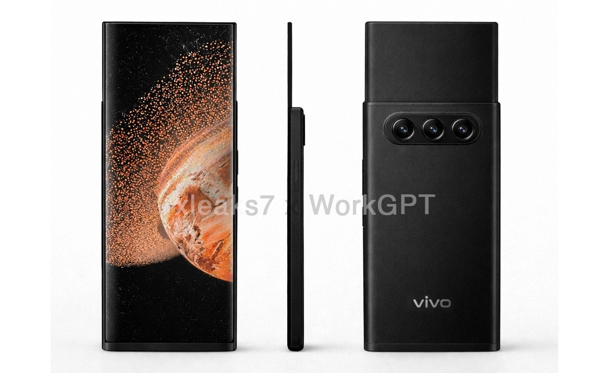 vivo vertically rollable smartphone concept, triple camera