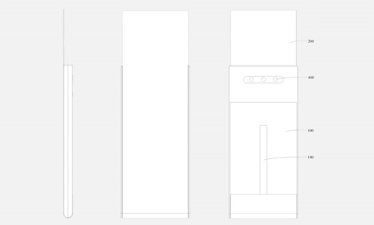 vivo vertically rollable smartphone patent diagram