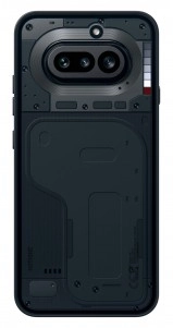 Nothing Phone (4a) Pro back view, transparent design.