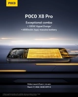 Poco X8 Pro 100W HyperCharge launch event image.