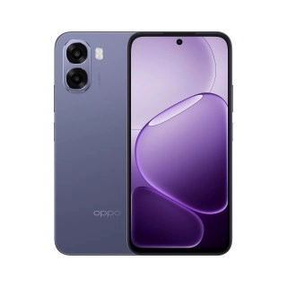 Oppo A6s purple smartphone front and back