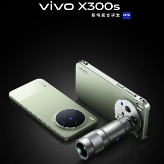 Vivo X300s smartphone with Zeiss camera lens.