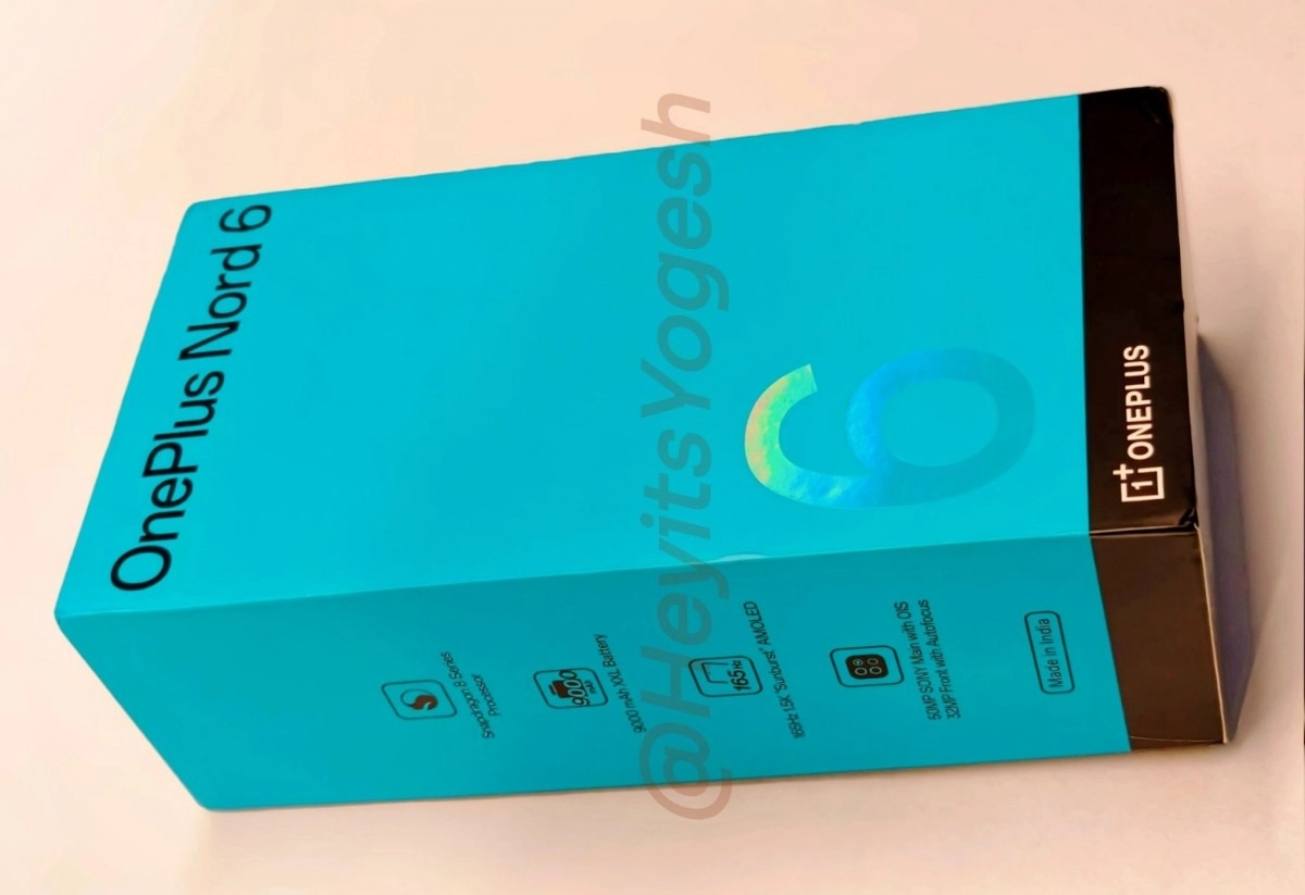 OnePlus Nord 6 retail box leak specifications.