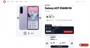 Samsung Galaxy A37 5G Vodacom South Africa listing