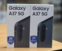 Two Samsung Galaxy A37 5G retail boxes.