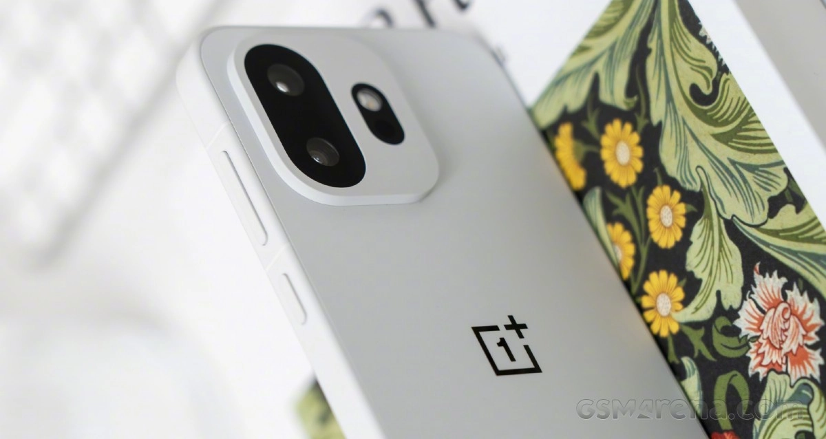 OnePlus smartphone back, camera module, and logo.