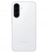 Samsung Galaxy A57 white smartphone back view.