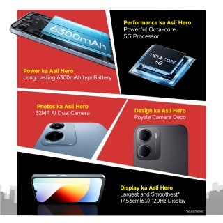 6300mAh battery, 32MP camera, 5G processor