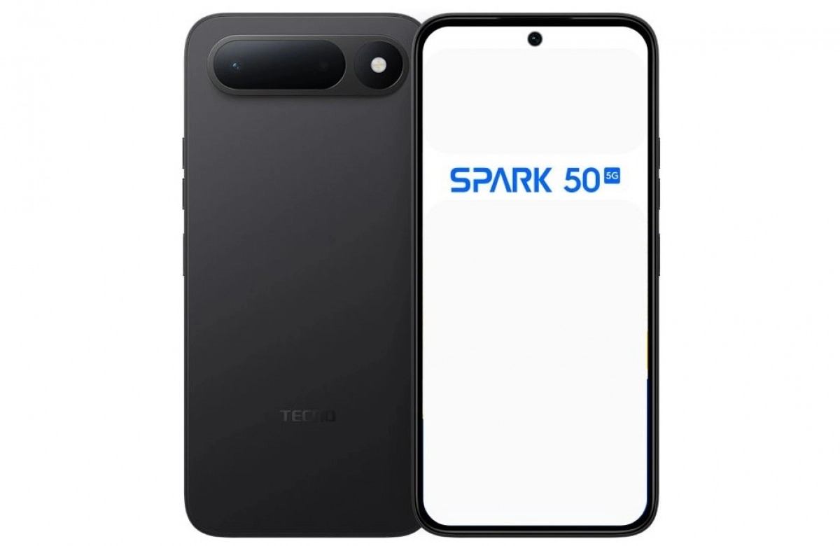 Tecno Spark 50 5G smartphone front and back