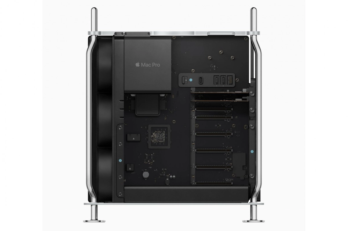 Apple Mac Pro internal view, discontinued model.