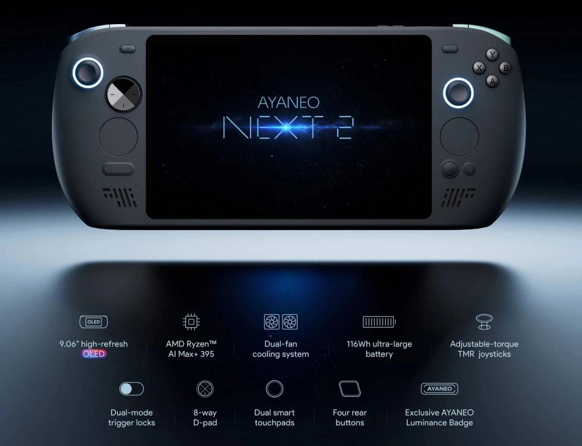 AYANEO NEXT 2 handheld gaming console with features