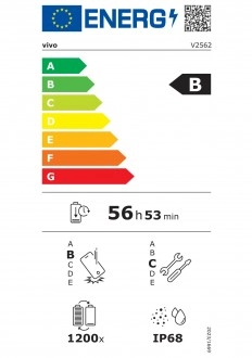 European vivo X300 Ultra energy label, battery life 56h