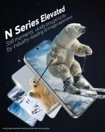 Honor N Series phone AI image skiing polar bear.