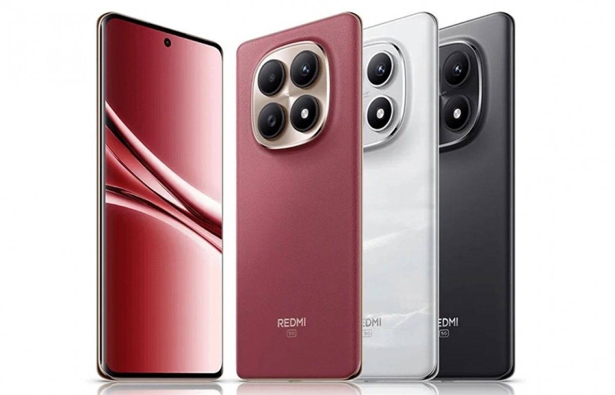 Redmi Note 15 Special Edition phones in three colors.