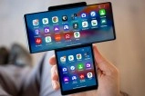 LG Wing phone with dual rotating screens.