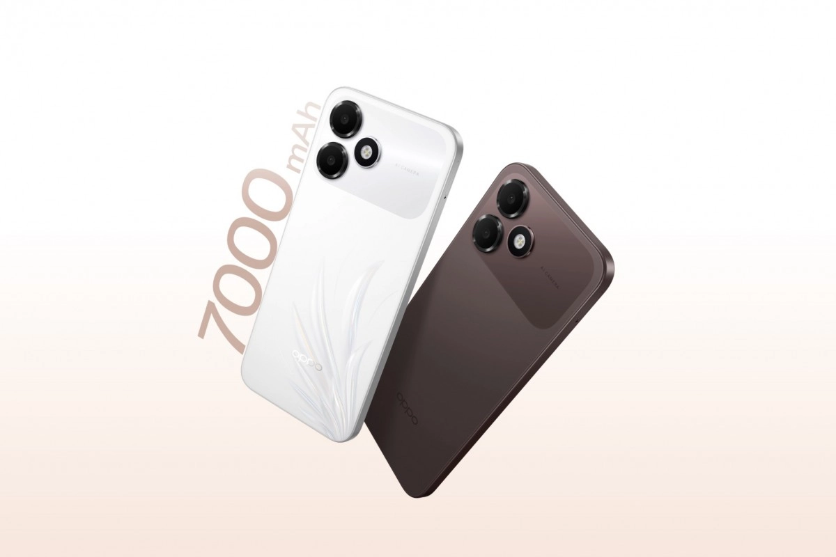 Oppo A6c with 7000 mAh battery, dual cameras.