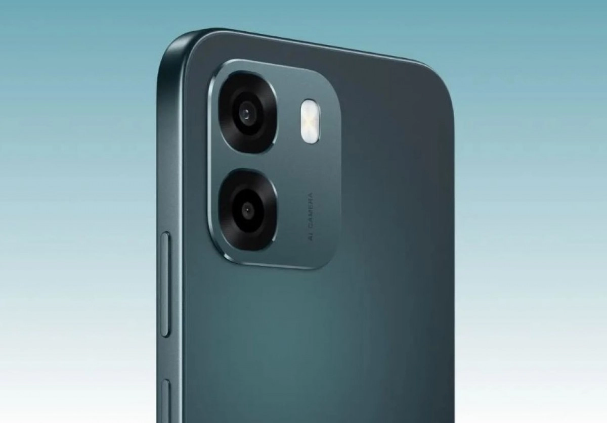 Oppo A6k smartphone back panel with AI camera