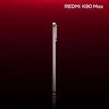 Redmi K90 Max side profile with dark red background.