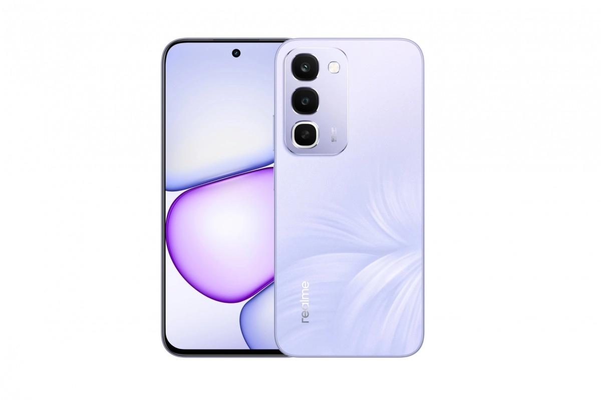 Realme C100 4G lavender phone, dual camera