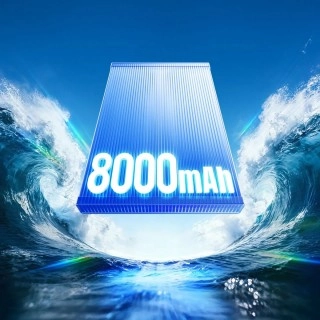 Realme C100 4G 8000mAh battery graphic.