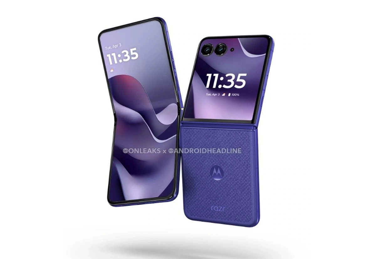 Motorola Razr 70 Ultra flip phone render.
