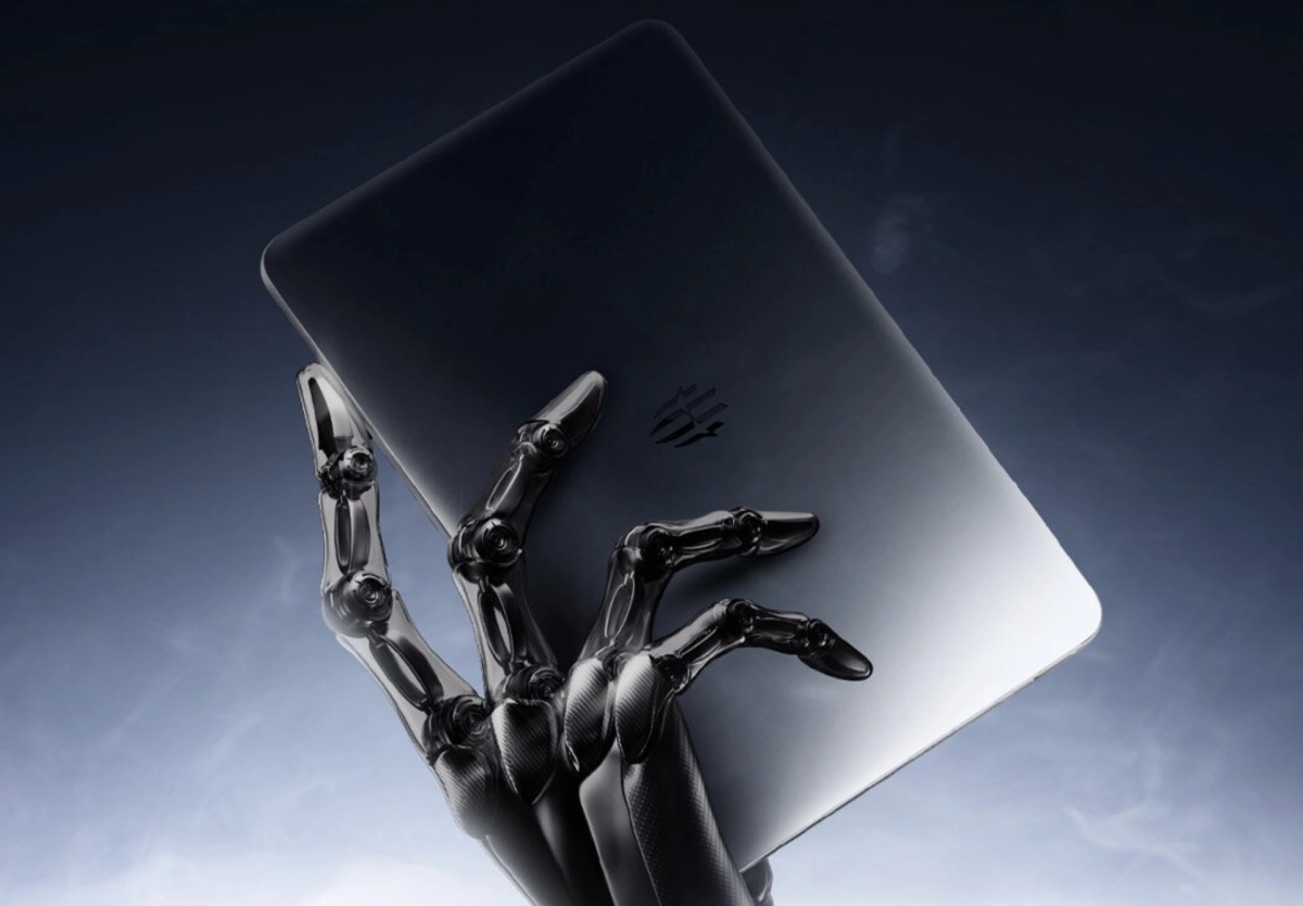 RedMagic Gaming Tablet 5 Pro held by robotic hand