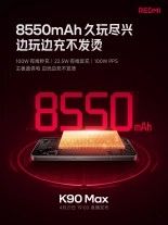 Redmi K90 Max 8550mAh battery official poster.