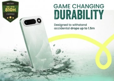 Tecno Pop X 5G with MIL-STD 810H certification.