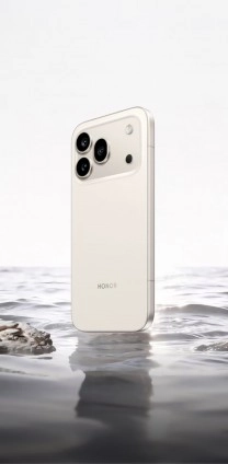 Honor 600 Pro rear camera setup white phone