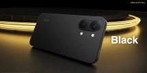 Black Poco X8 Pro Max smartphone with dual cameras
