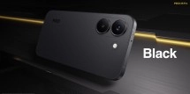 Black Poco X8 Pro Max smartphone with dual cameras.