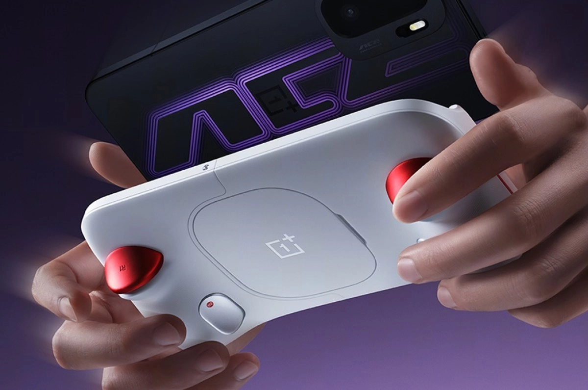 OnePlus Ace 6 Ultra with gaming controller.
