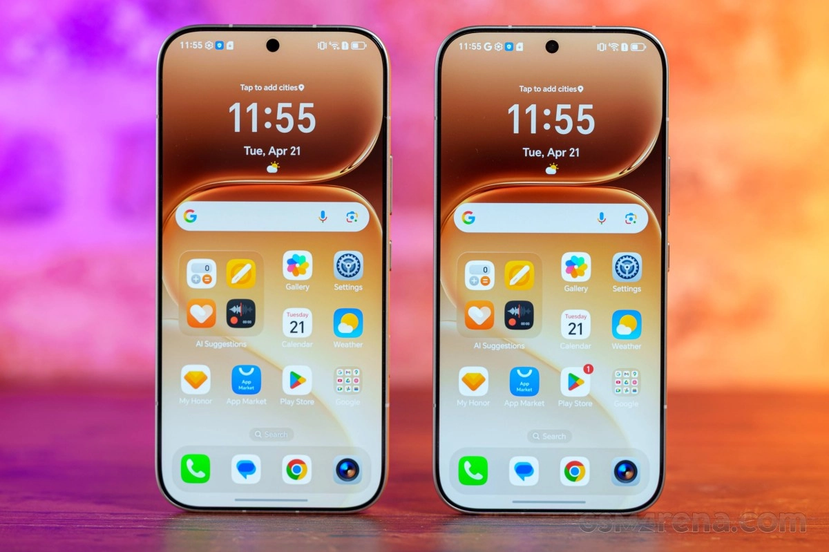 Honor 600 and 600 Pro phones displayed side-by-side.