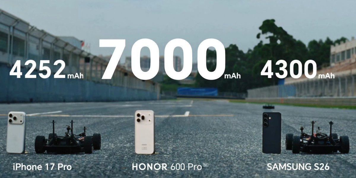 Honor 600 Pro 7000 mAh battery comparison test.
