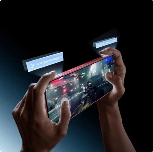 Infinix GT 50 Pro gaming phone with shoulder triggers.