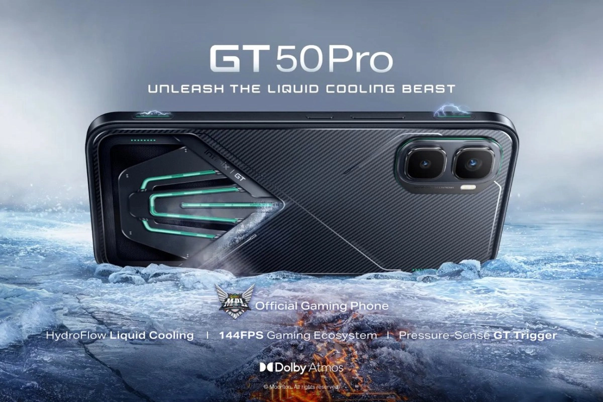 Infinix GT 50 Pro with HydroFlow liquid cooling.