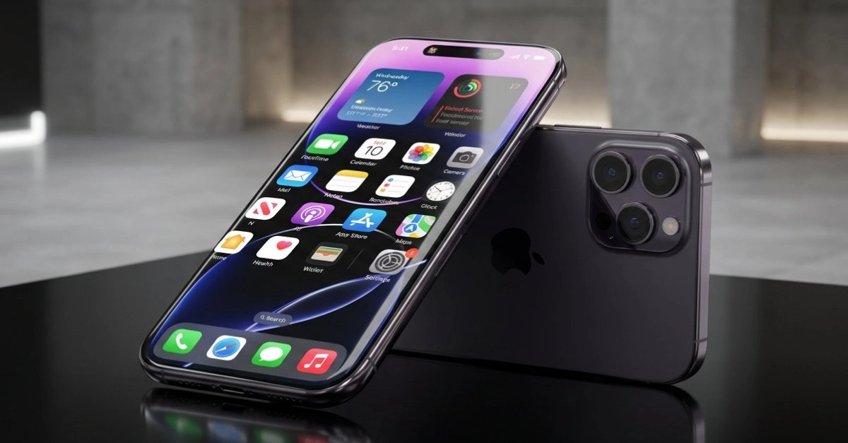 iPhone 15 concept with quad-curved display and camera