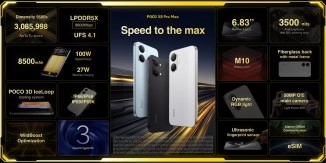 Poco X8 Pro Max smartphone features and specs infographic