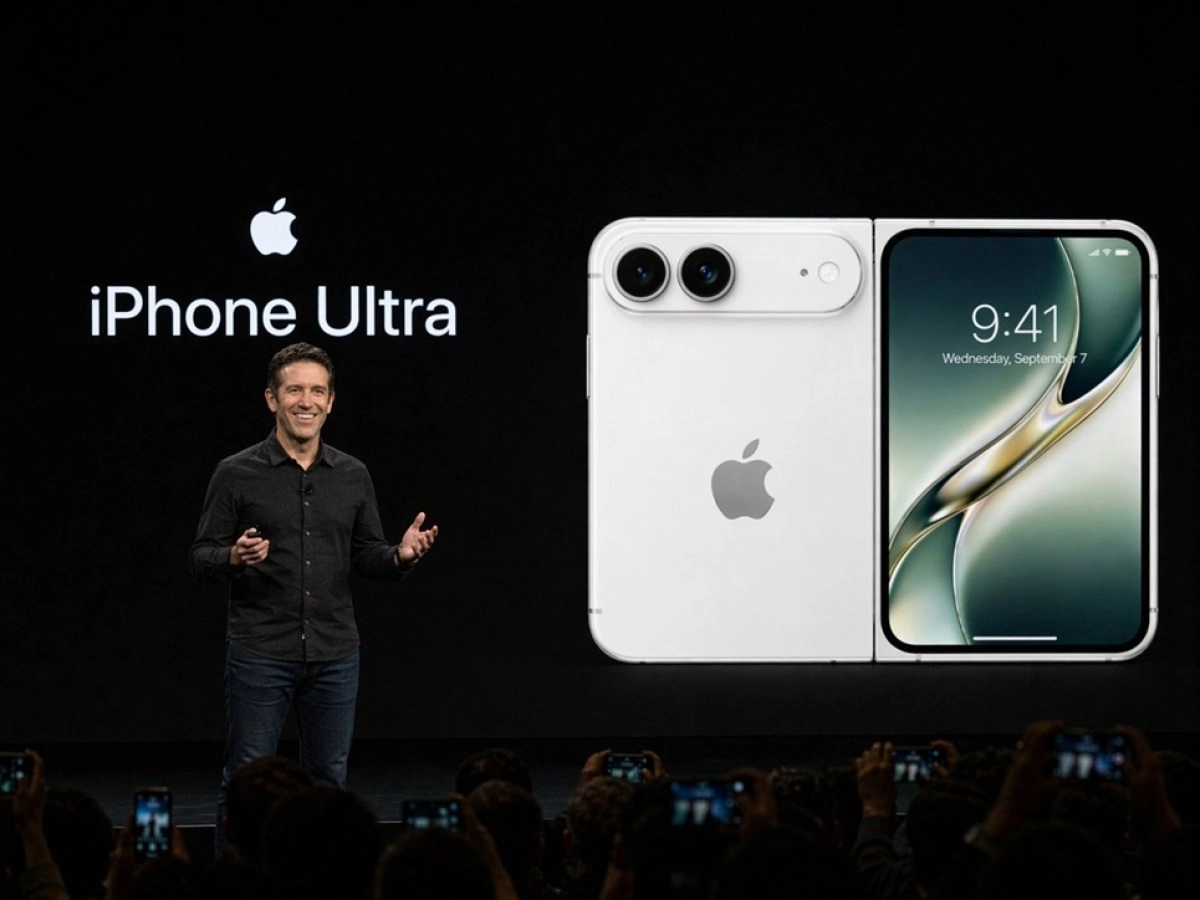 iPhone Ultra prototype shown with dual-screen concept