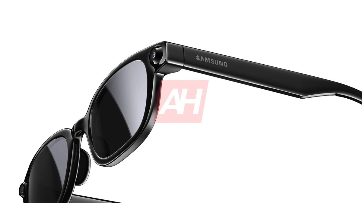 Samsung Galaxy Glasses render with camera detail.